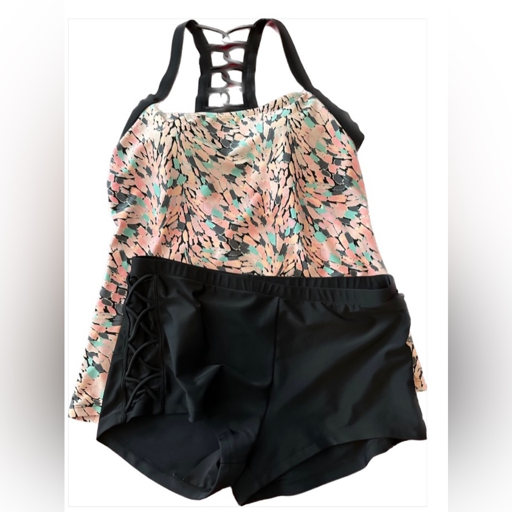 Size L swim top and bottom.